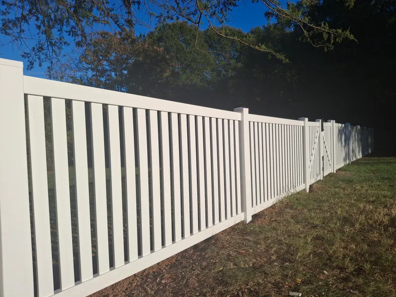 White Vinyl Closed Top Pool Fence in Gainesville VA